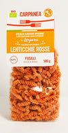 Pasta Carpanea Fusilli Lenticchie Rosse - 500g Packung 