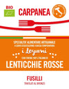 Fusilli Lenticchie Rosse Etikette